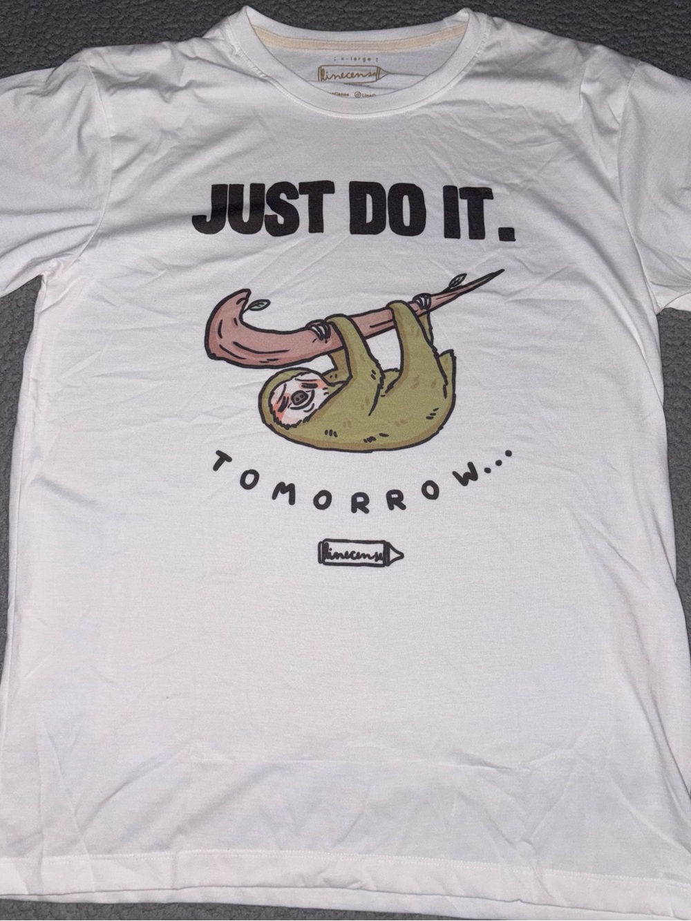 White Graphic 'Just Do It. Tomorrow' Sloth T-Shirt